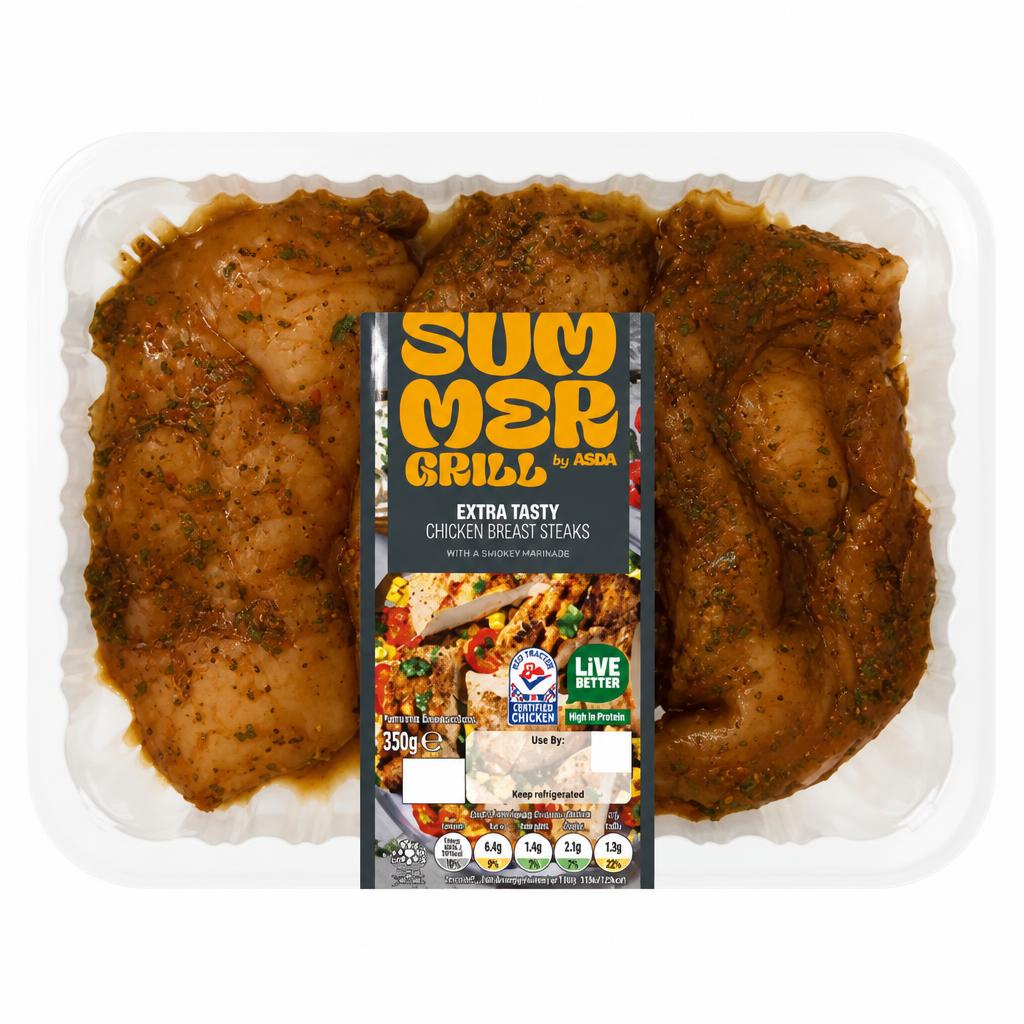 Summer Grill by ASDA Summer Grill by  Extra Tasty Chicken Breast Steaks 330g