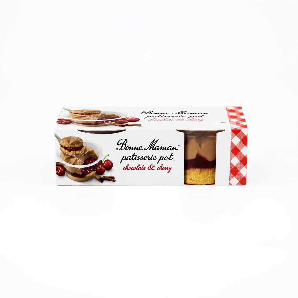 Bonne Maman 2 Cherry & Chocolate Patisserie Pots