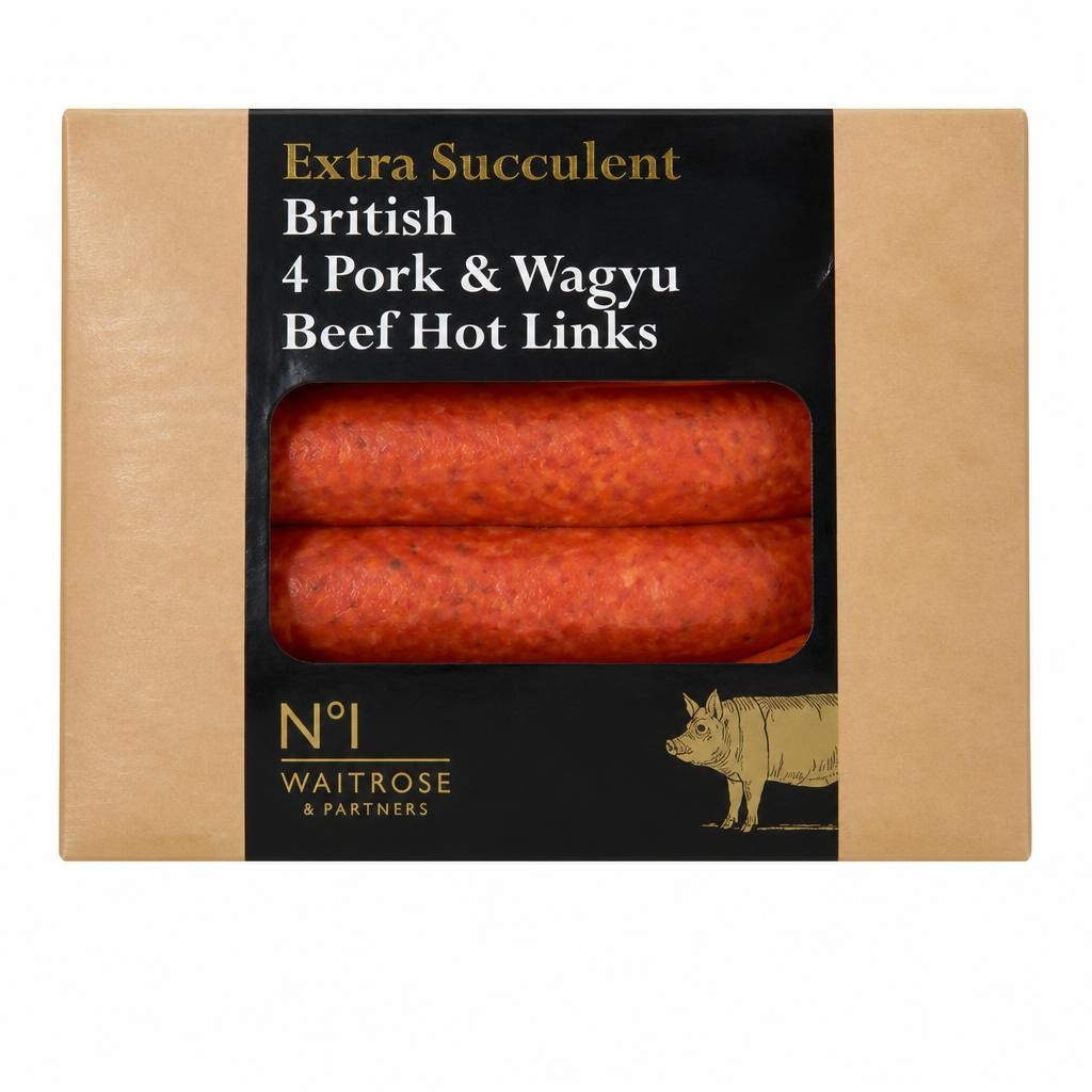 No.1 BBQ British Pork & Wagyu Beef Hot Links Sausages