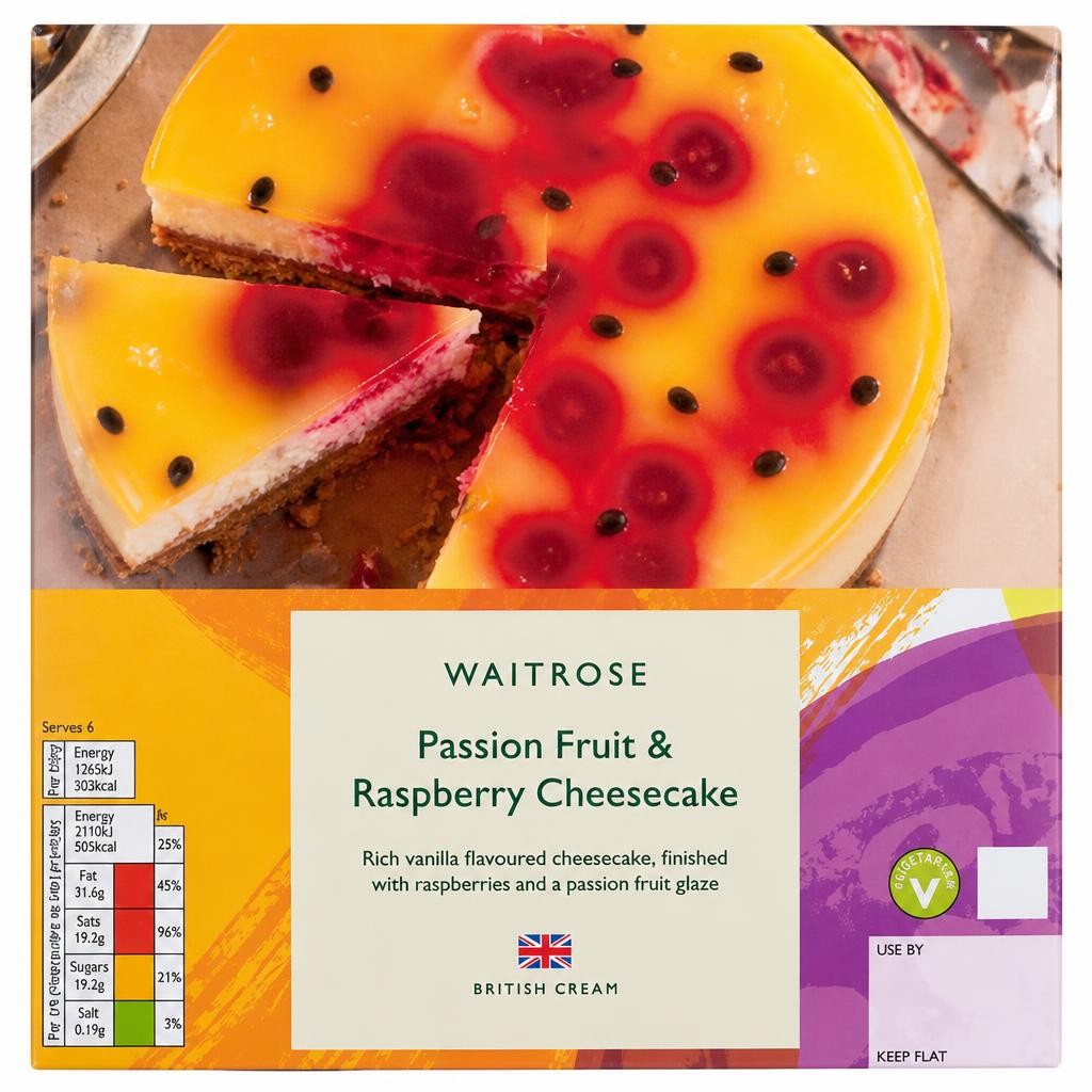 Waitrose Passion Fruit & Raspberry Cheesecake