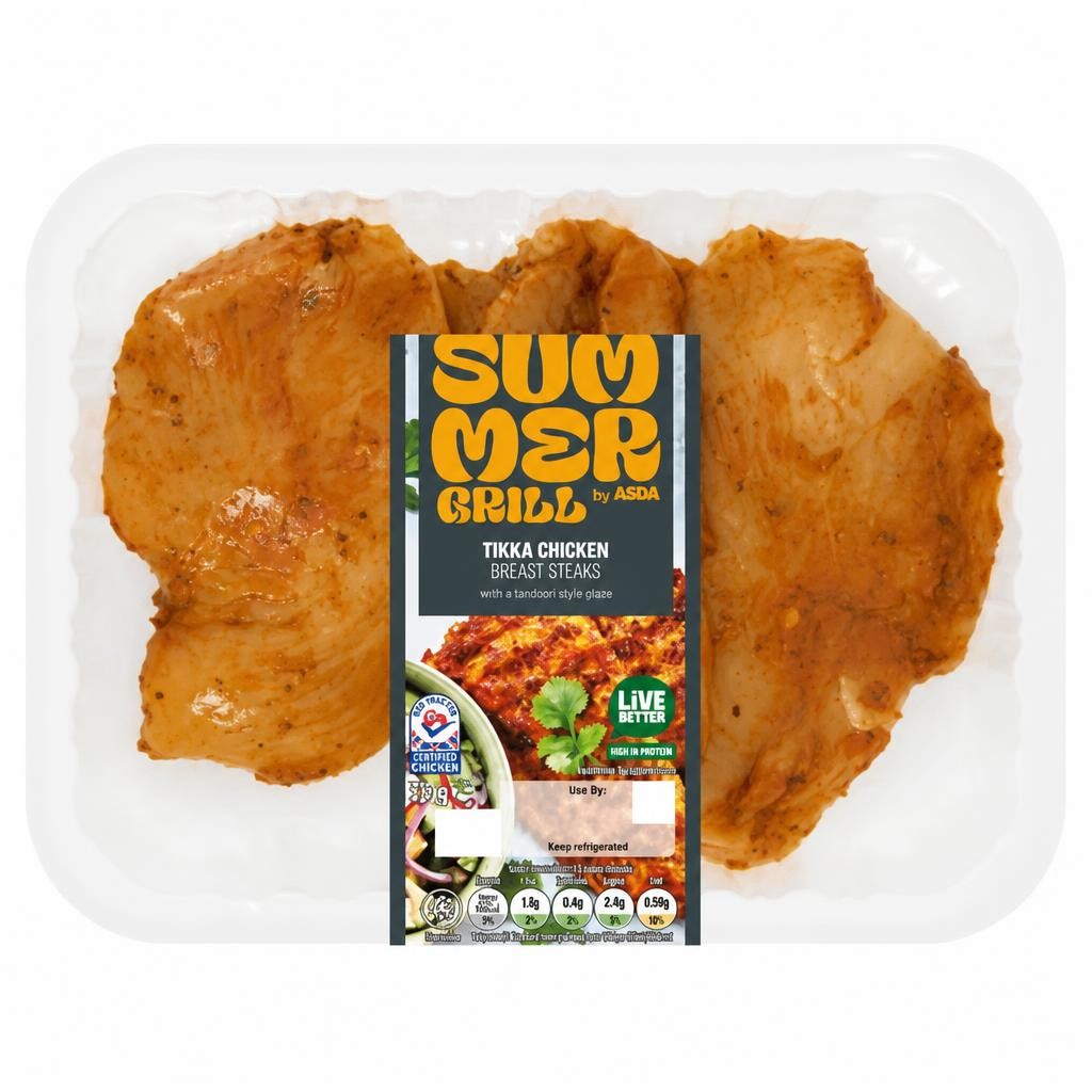 Summer Grill by ASDA Summer Grill by  Tikka Chicken Breast Steaks 330g