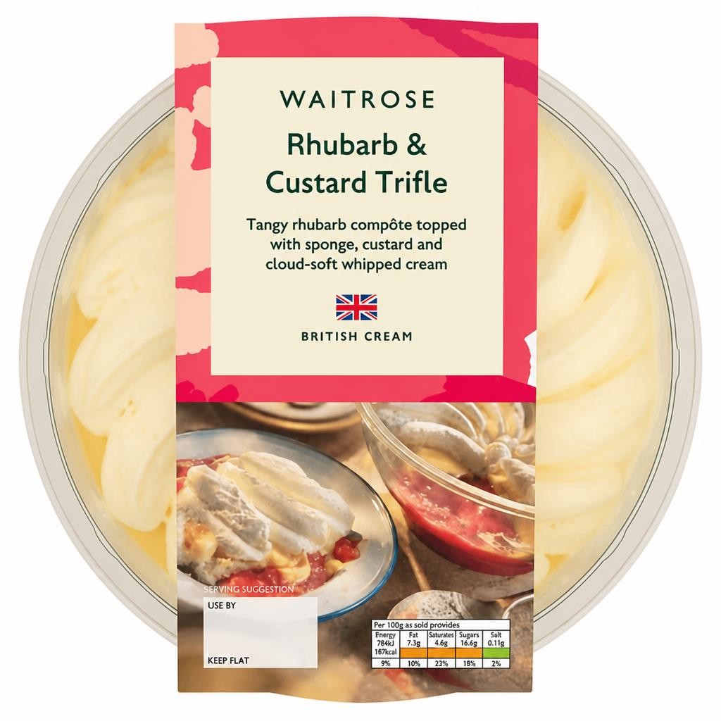Waitrose Rhubarb & Custard Trifle