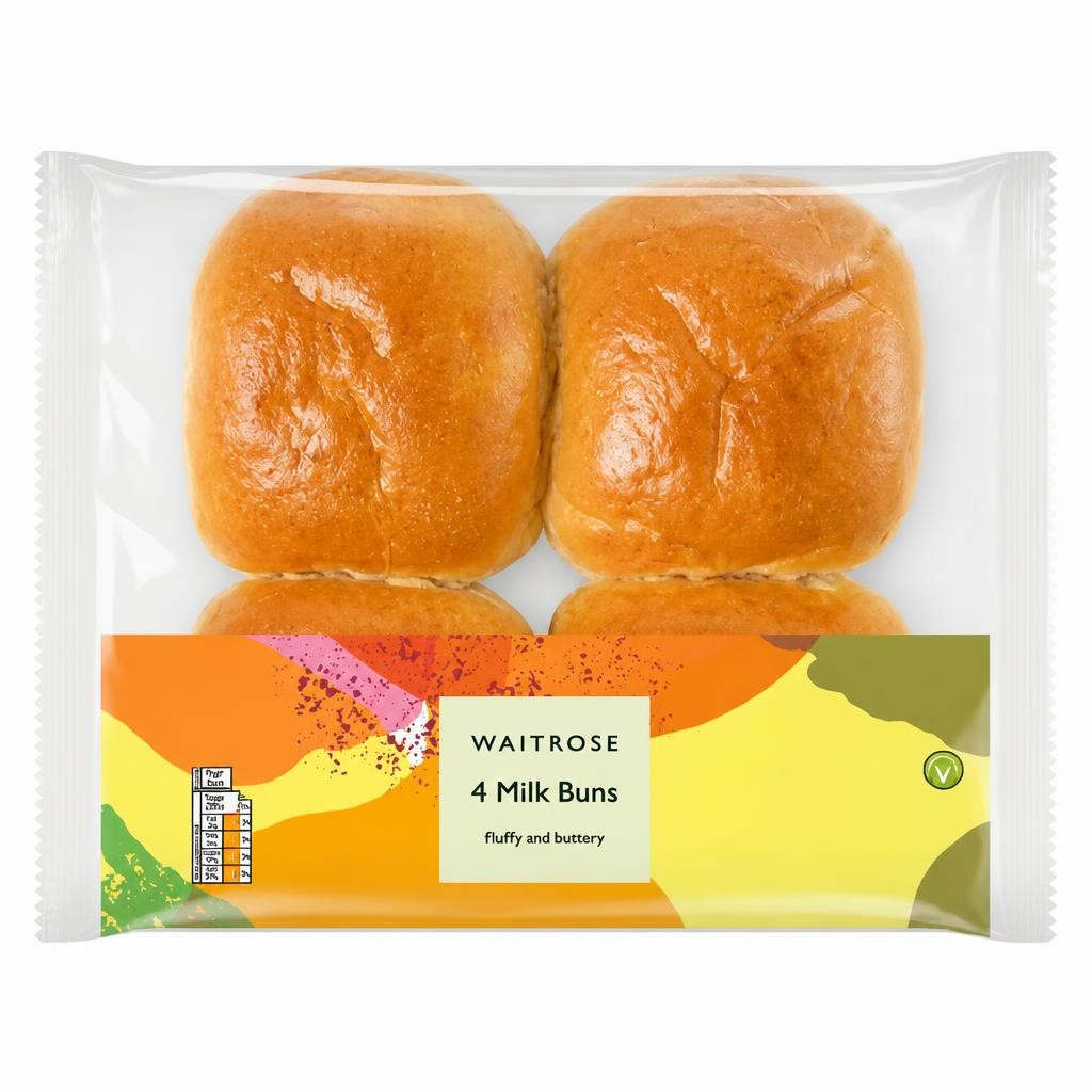 Waitrose 4 Milk Buns
