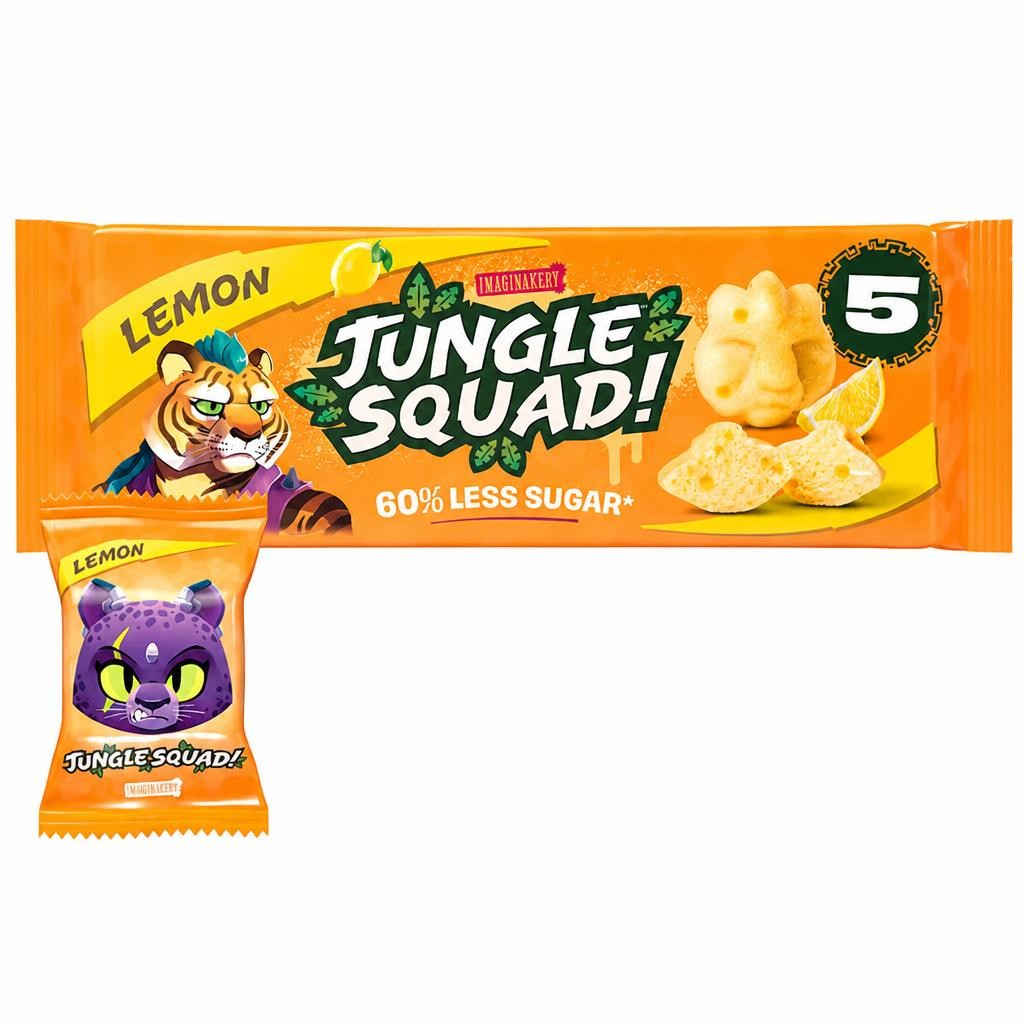 Jungle Squad Lemon 5 lunch box cake bars