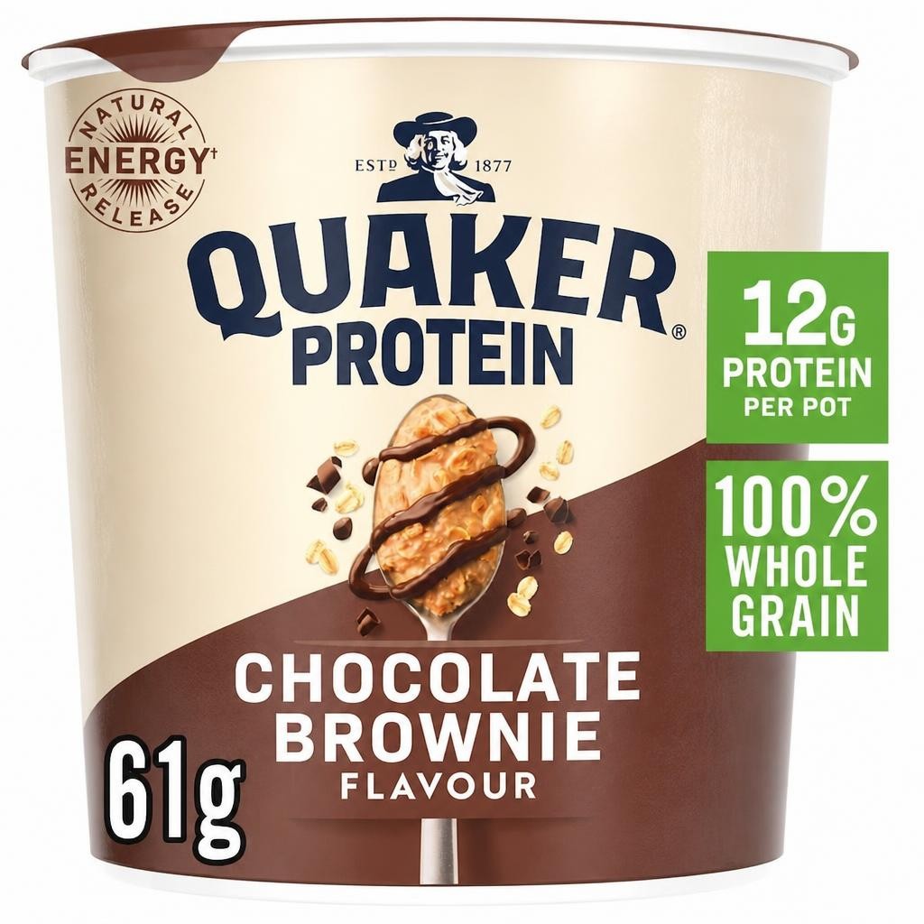 Quaker Oats High Protein Chocolate Brownie Porridge Pot 61g