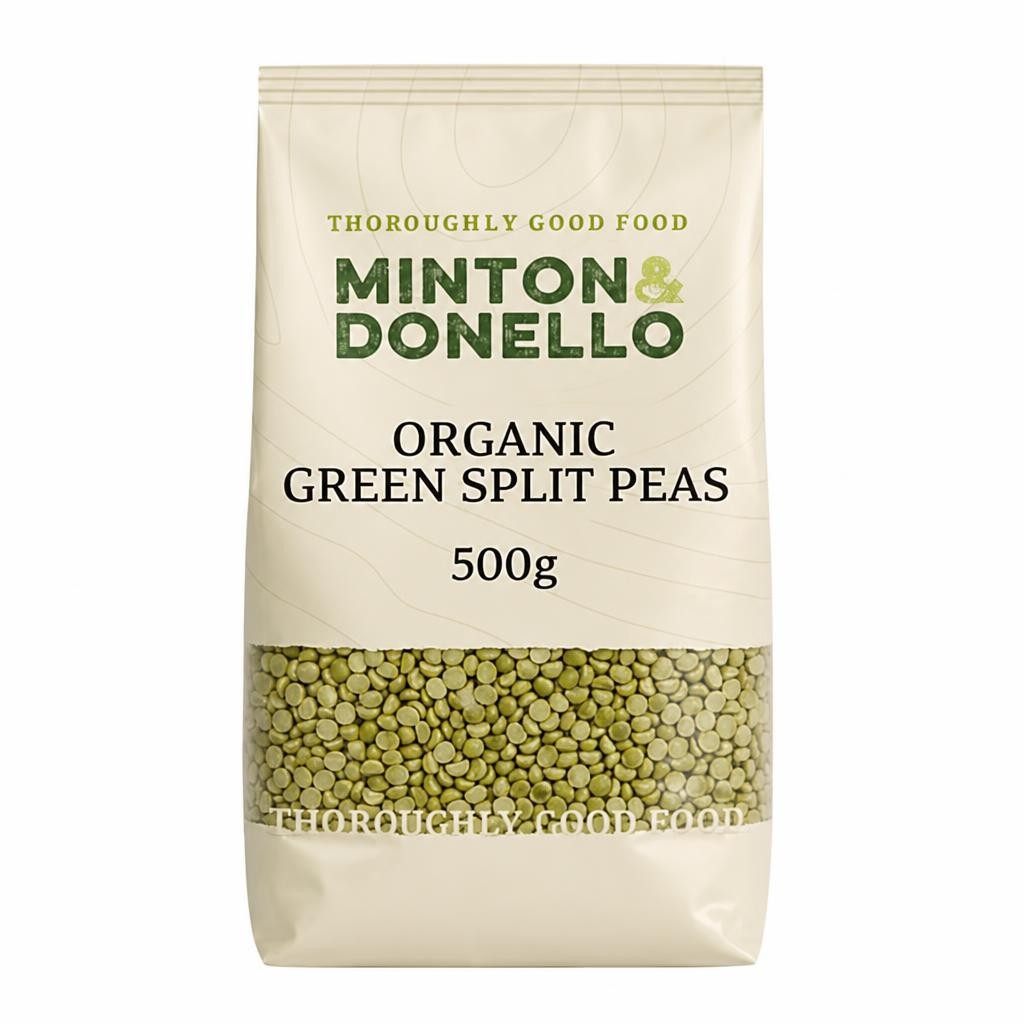 Minton & Donello Organic Green Split Peas 6 x 500g