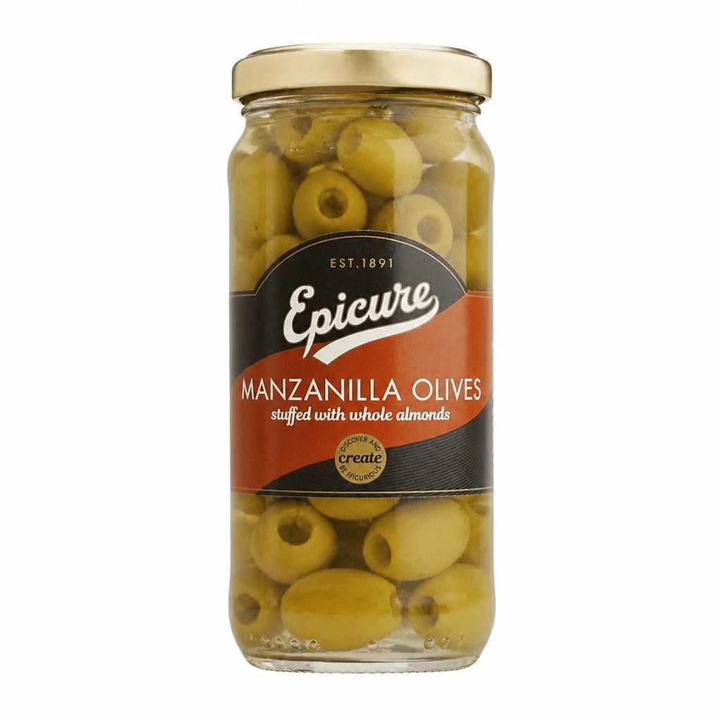 Epicure Manzanilla Olives Stuffed with Almonds (235g)