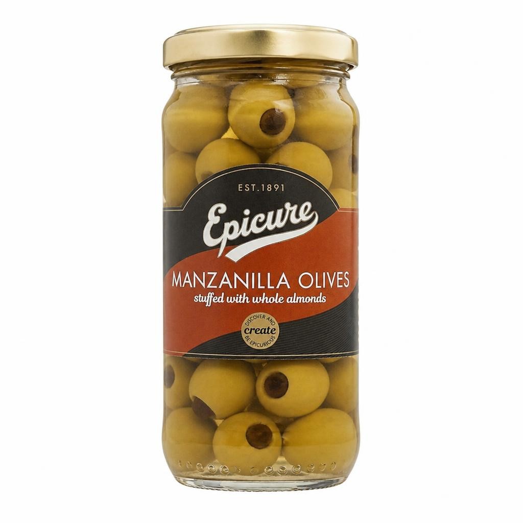 Epicure Manzanilla Olives Stuffed with Almonds (235g)