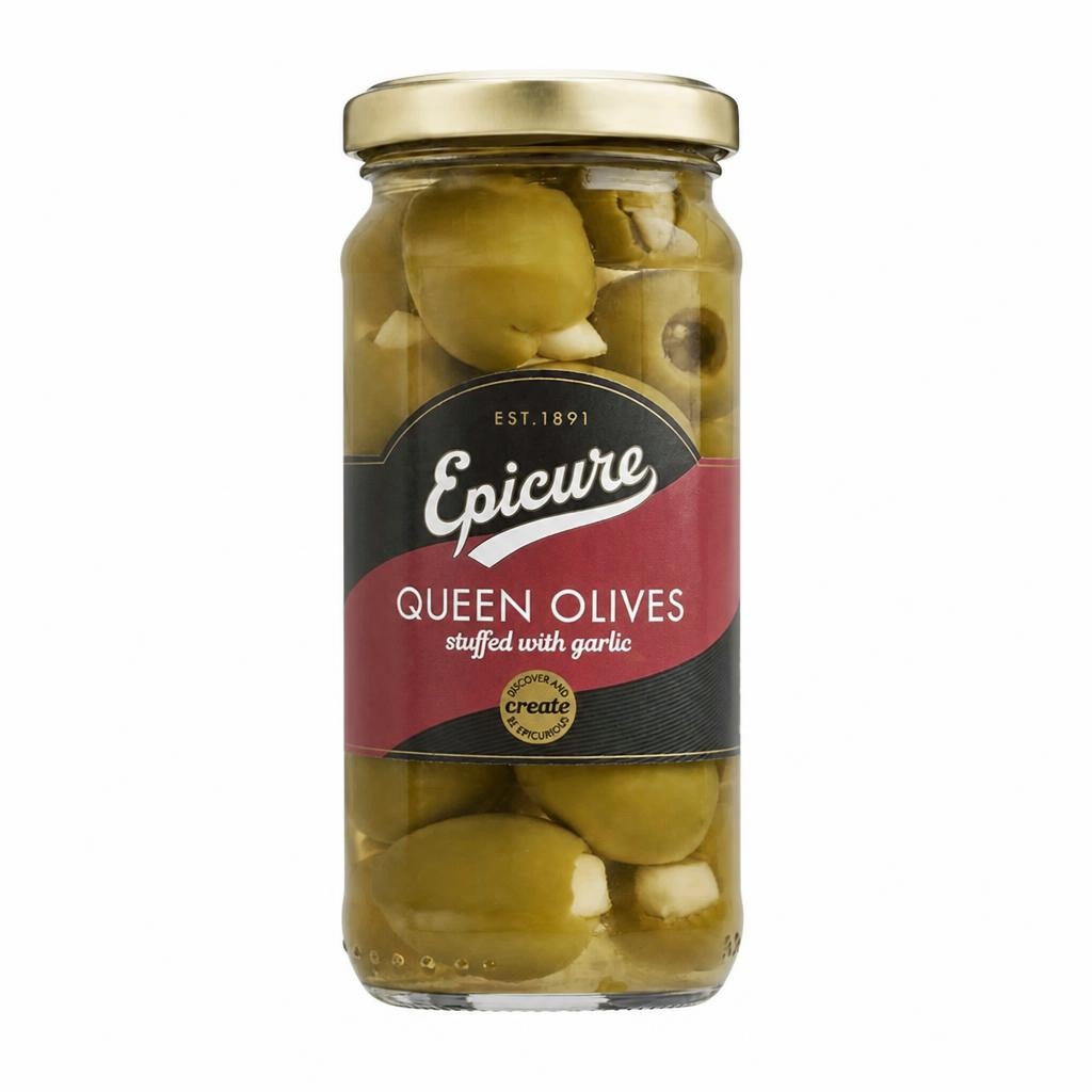Epicure Queen Olives Stuffed with Garlic (235g)