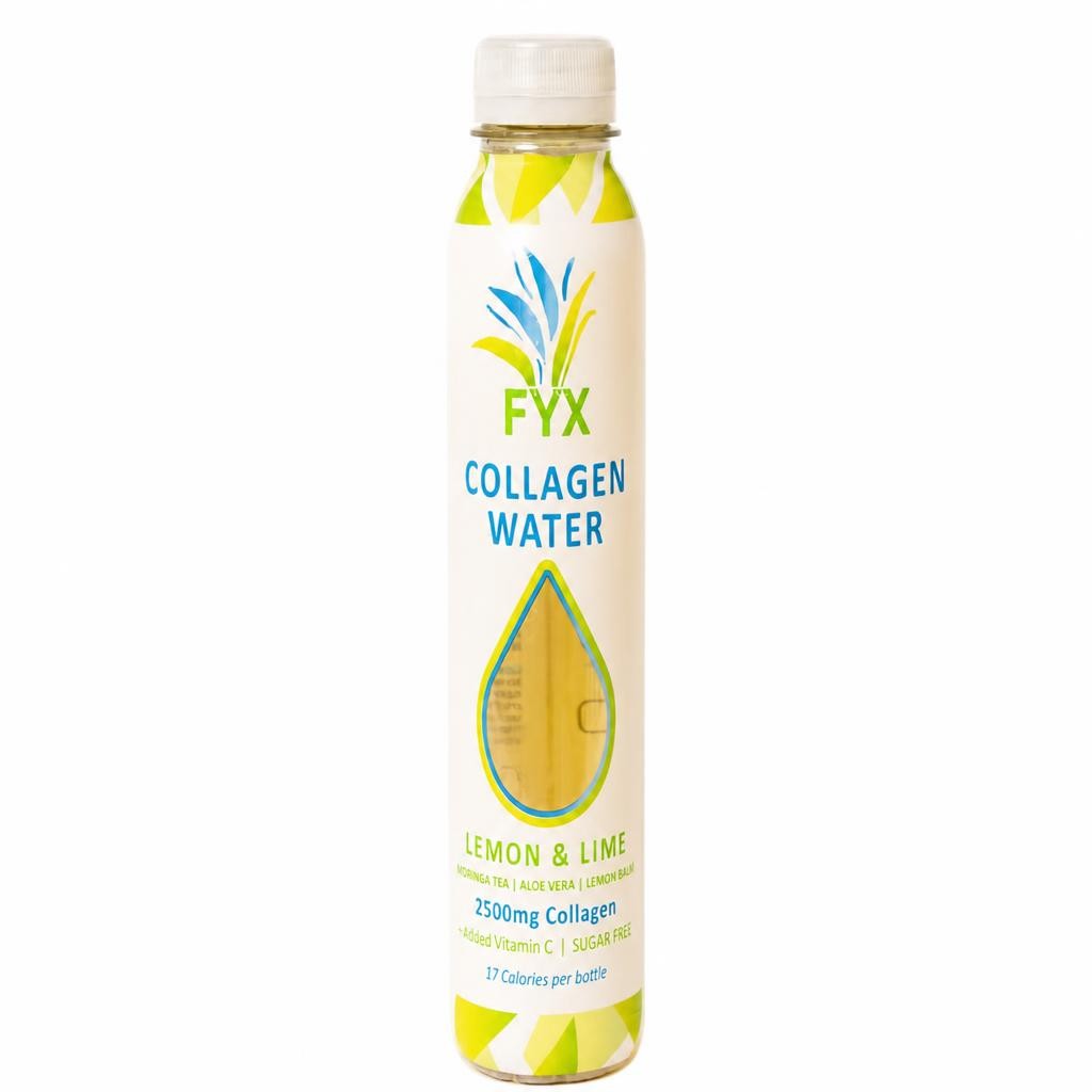 FYX Collagen Water - Lemon & Lime - 1 Bottle | Yellow | Light green | One Size | Lemon & Lime | 1