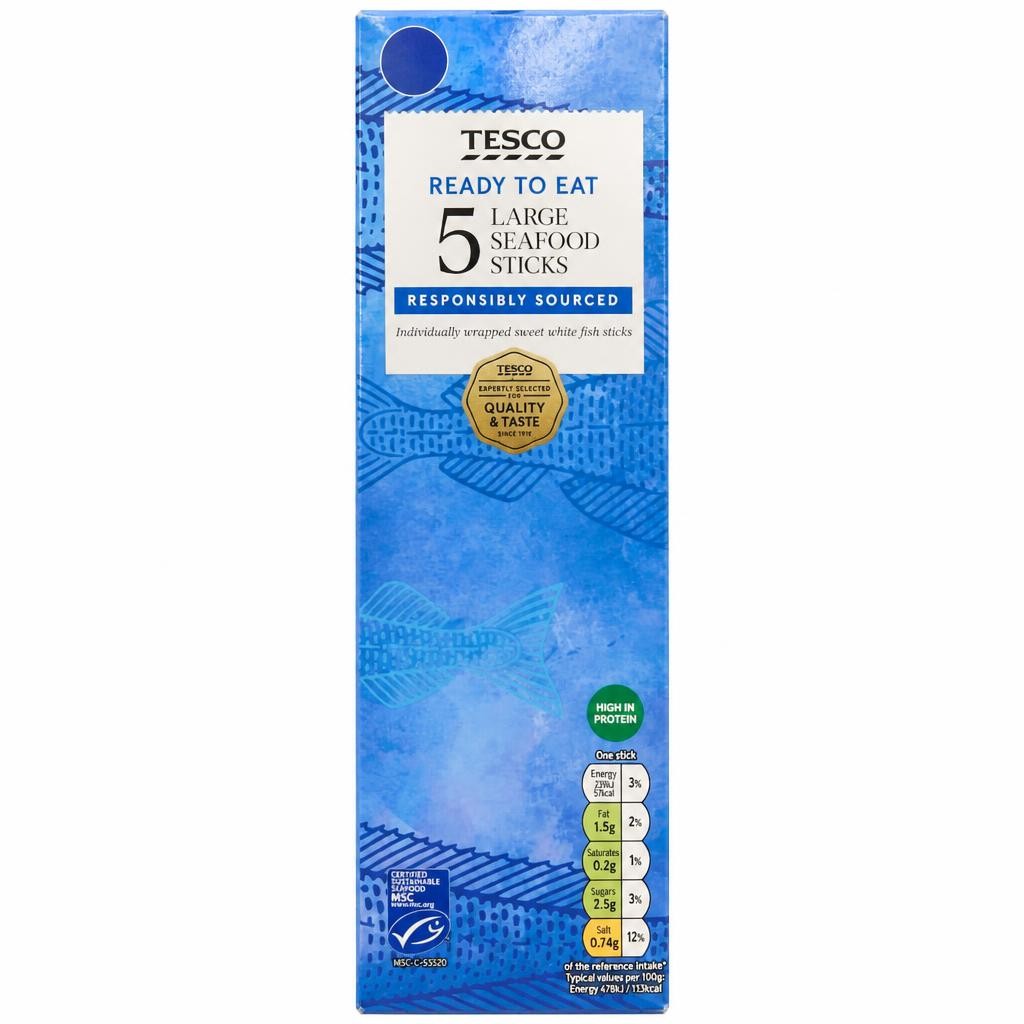 Tesco 5 Giant Seafood Sticks 250g