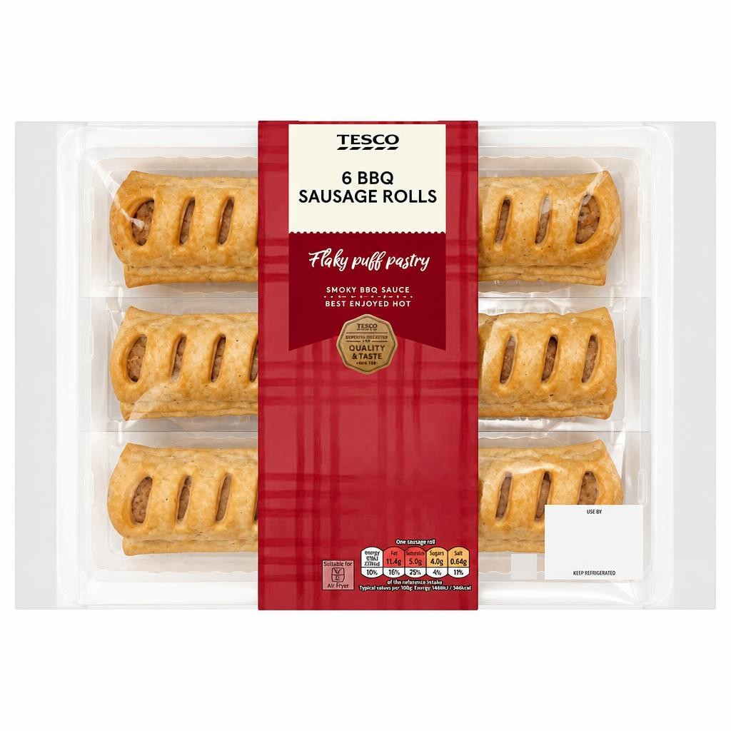Tesco 6 BBQ Sausage Rolls 360g