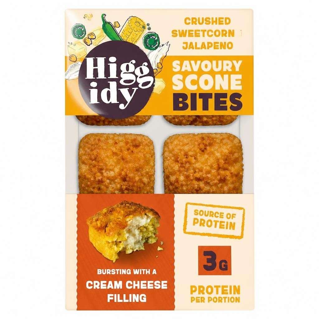 Higgidy Crushed Sweetcorn & Jalapeño  Savoury Scone Bites 130g