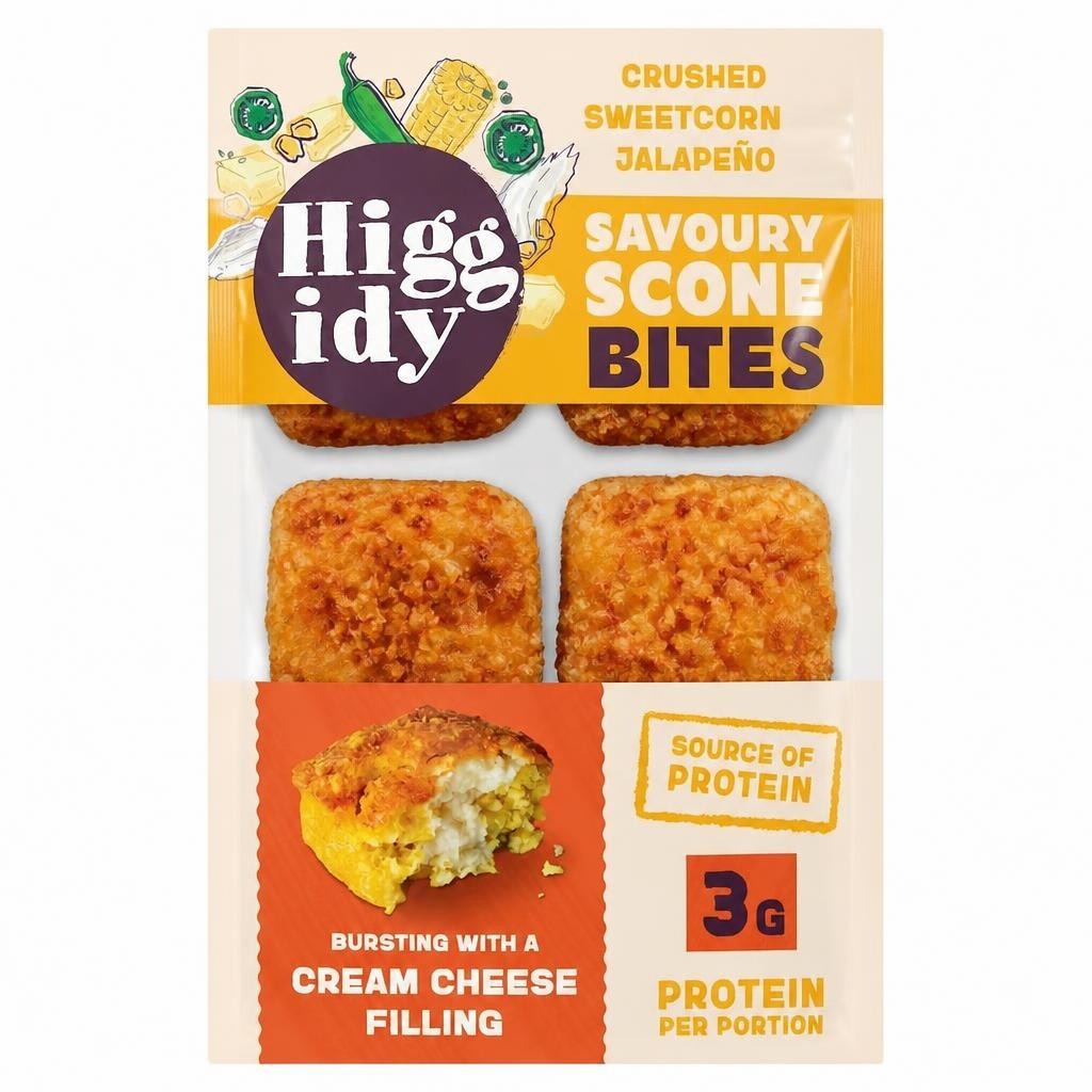 Higgidy Crushed Sweetcorn & Jalapeño  Savoury Scone Bites 130g
