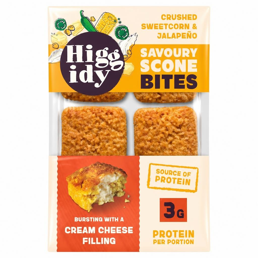 Higgidy Crushed Sweetcorn & Jalapeño  Savoury Scone Bites 130g
