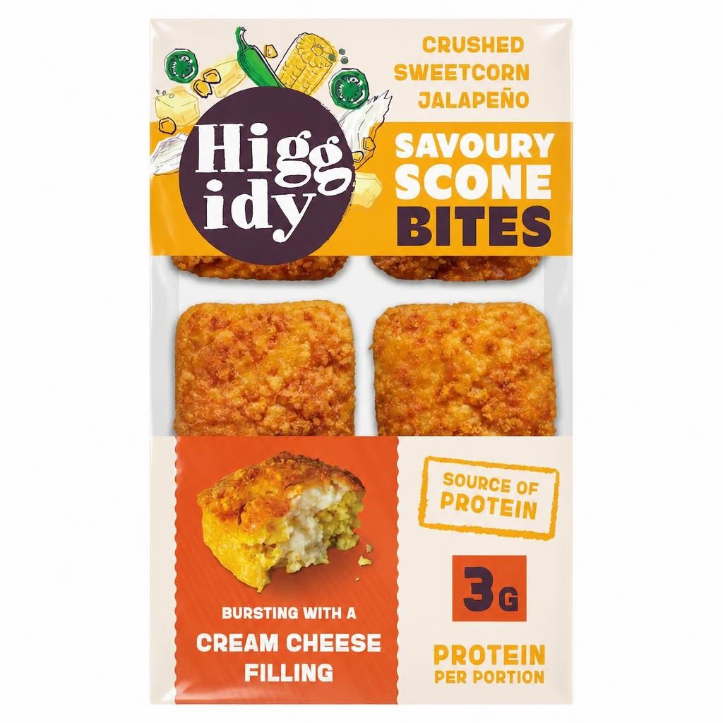 Higgidy Crushed Sweetcorn & Jalapeño  Savoury Scone Bites 130g