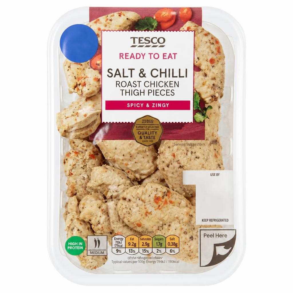 Tesco Salt and Chilli Roast Chicken Thigh Pieces 180g