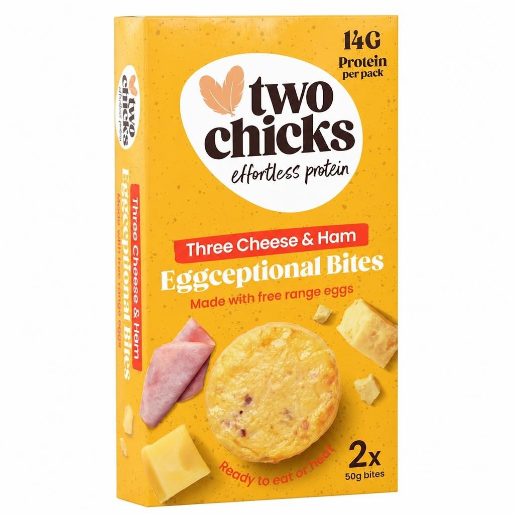 Two Chicks Three Cheese & Ham Eggceptional Egg Bites 2x50g