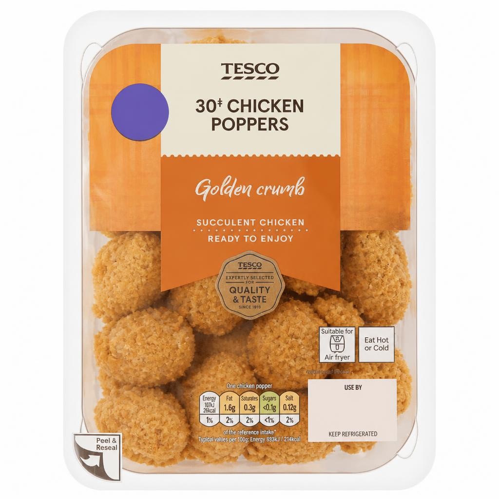 Tesco 30 Chicken Poppers 300g