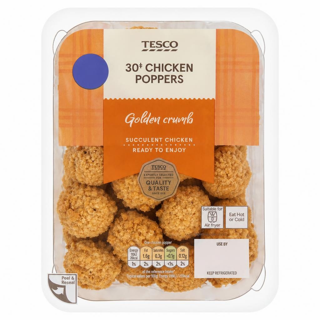 Tesco 30 Chicken Poppers 300g
