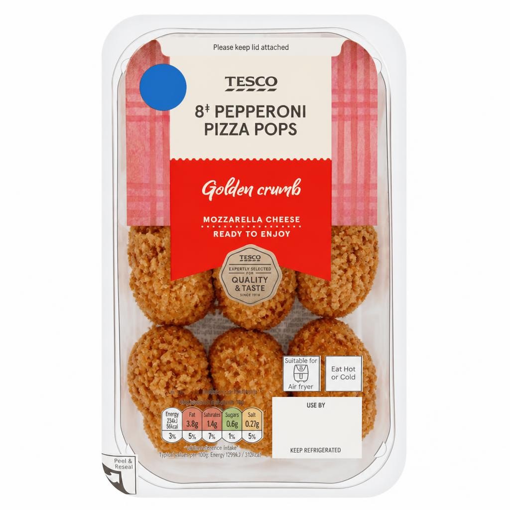 Tesco 8 Pepperoni Pizza Pops 144g