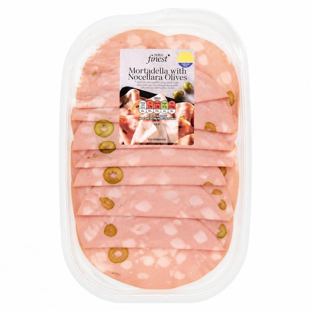 Tesco Finest Mortadella with Nocellara Olives 130g