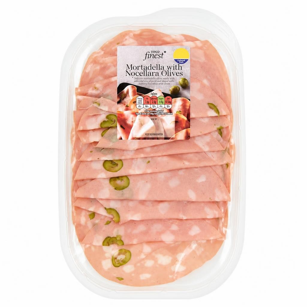 Tesco Finest Mortadella with Nocellara Olives 130g