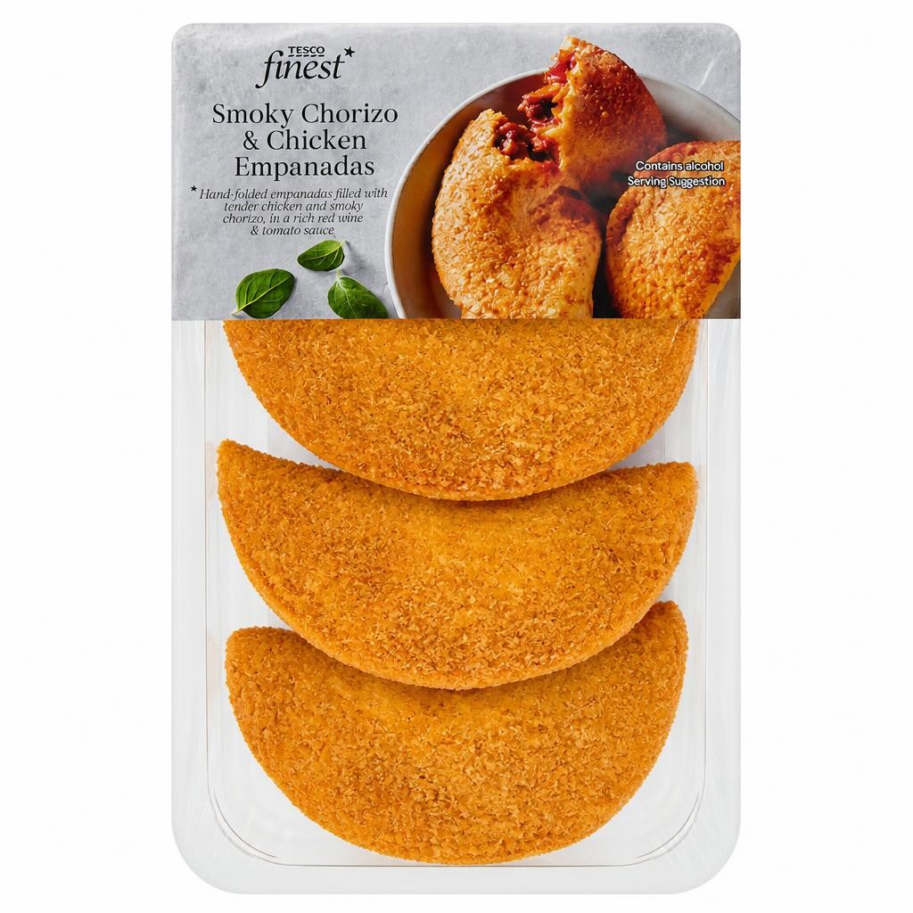 Tesco Finest Smokey Chorizo & Chicken Empanadas 108g
