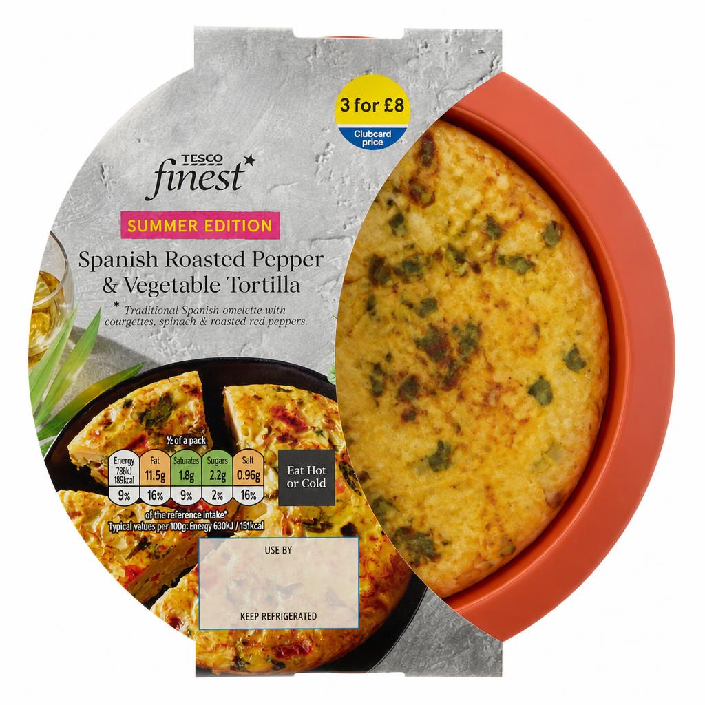 Tesco Finest Spanish Roasted Red Pepper & Vegetable Tortilla 250g
