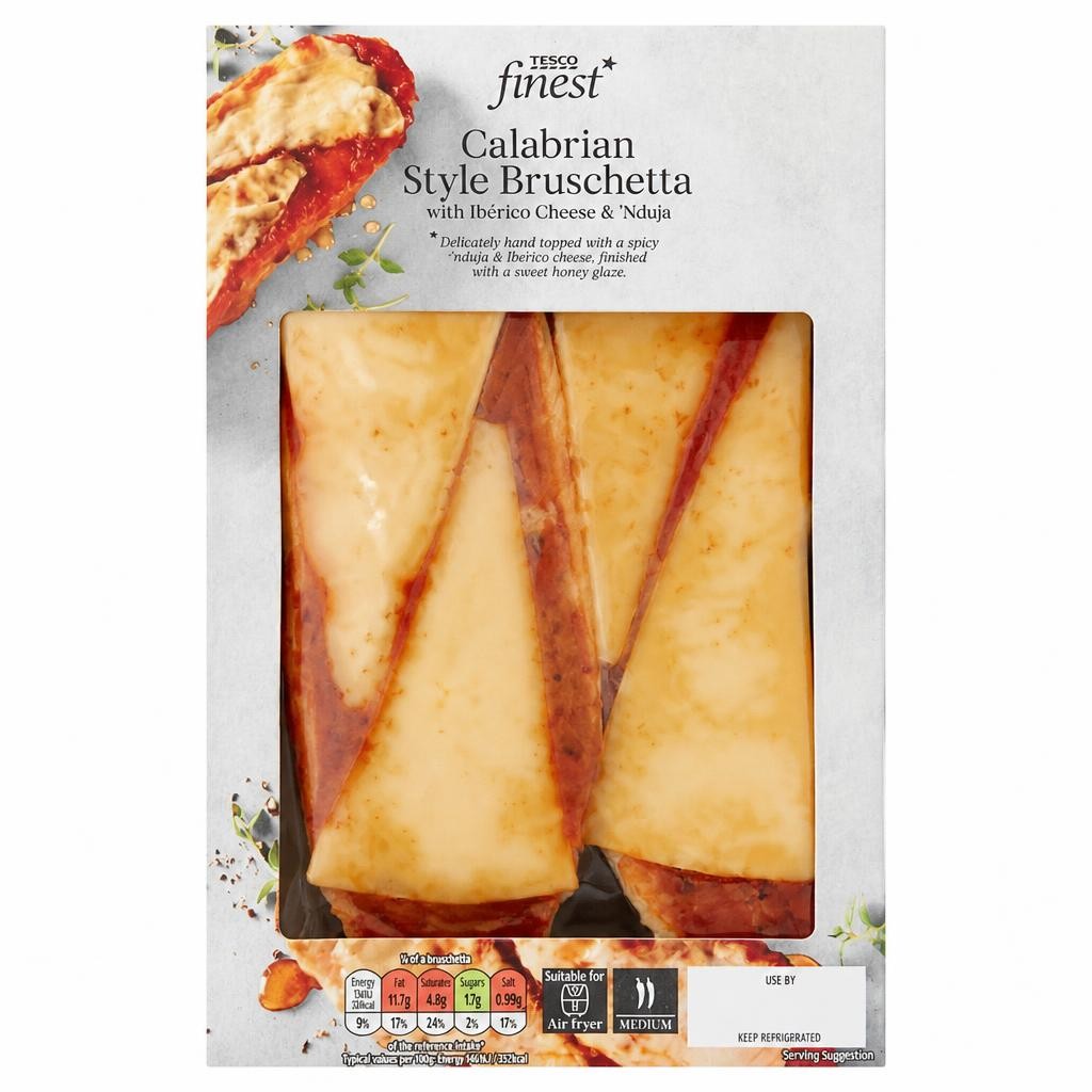 Tesco Finest Calabrian Bruschetta with Iberico Cheese & Nduja 180g