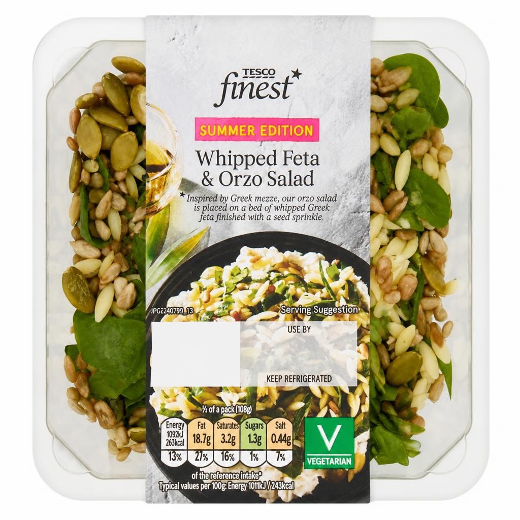 Tesco Finest Whipped Feta & Orzo Salad 215g