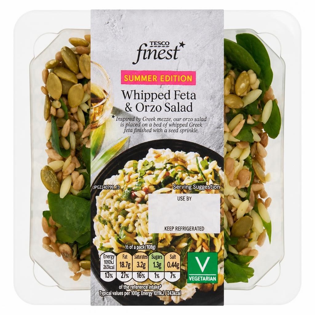 Tesco Finest Whipped Feta & Orzo Salad 215g