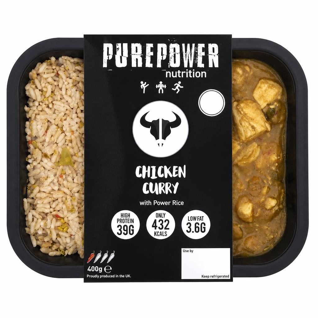 PUREPOWER NUTRITION CHICKEN CURRY & POWER RICE 400G