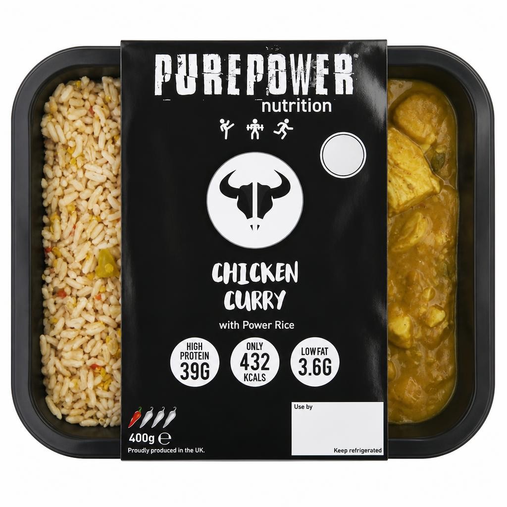 PUREPOWER NUTRITION CHICKEN CURRY & POWER RICE 400G