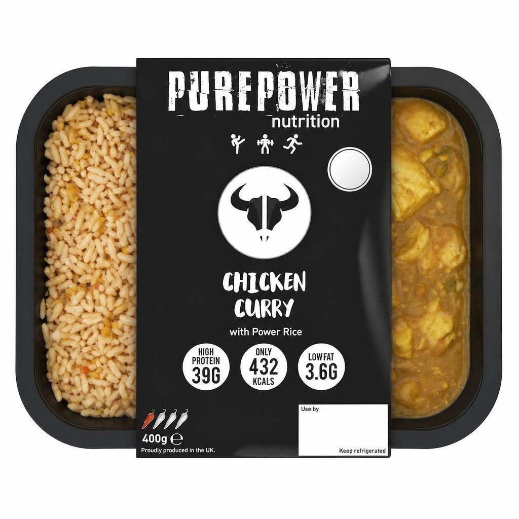 PUREPOWER NUTRITION CHICKEN CURRY & POWER RICE 400G