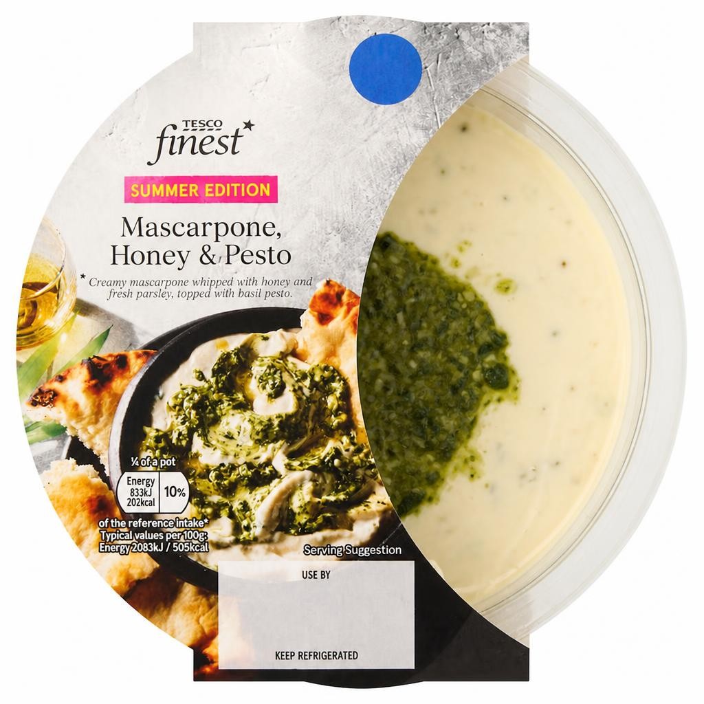 Tesco Finest Mascarpone, Honey & Pesto Dip 160g