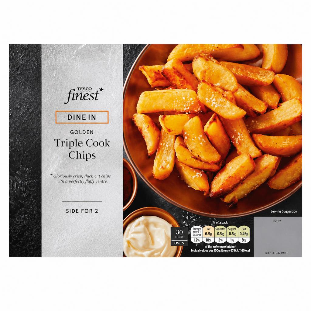 Tesco Finest Dine In Triple Cook Chips 400g