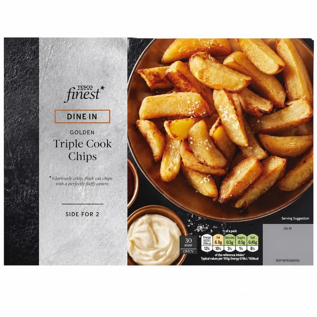 Tesco Finest Dine In Triple Cook Chips 400g