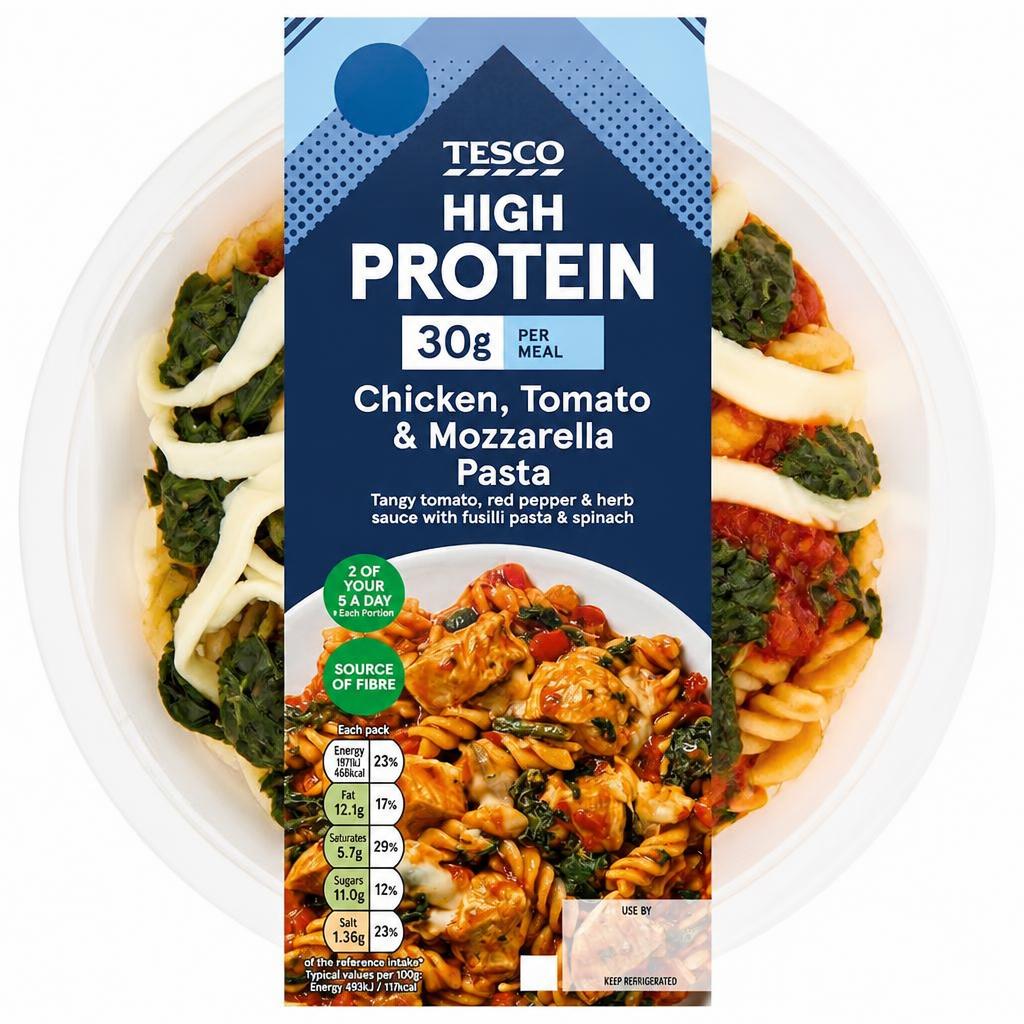Tesco High Protein Chicken, Tomato & Mozzarella Pasta 400g