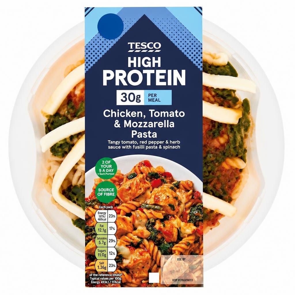 Tesco High Protein Chicken, Tomato & Mozzarella Pasta 400g