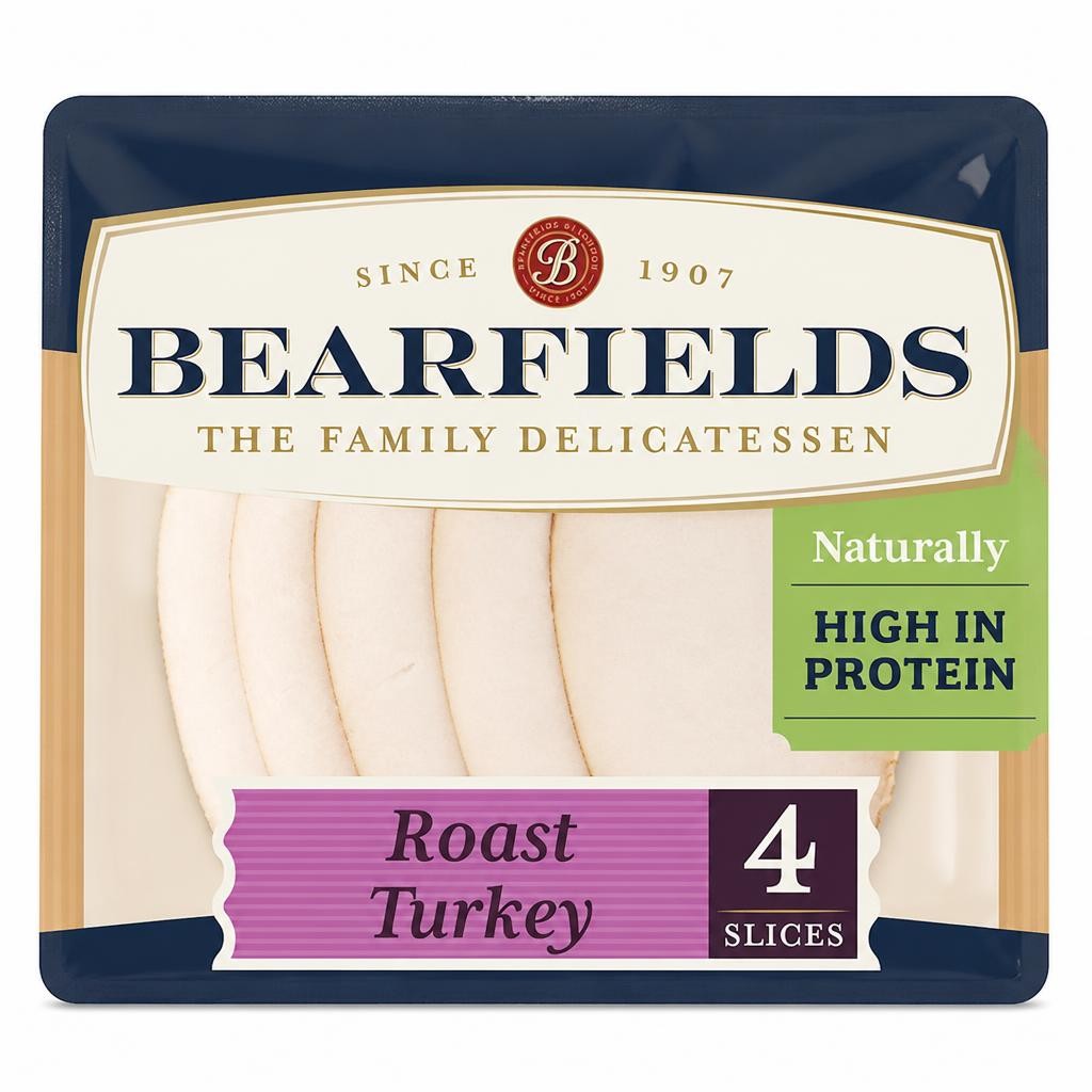 Bearfields Carved 4 Slices Roast Turkey 90g
