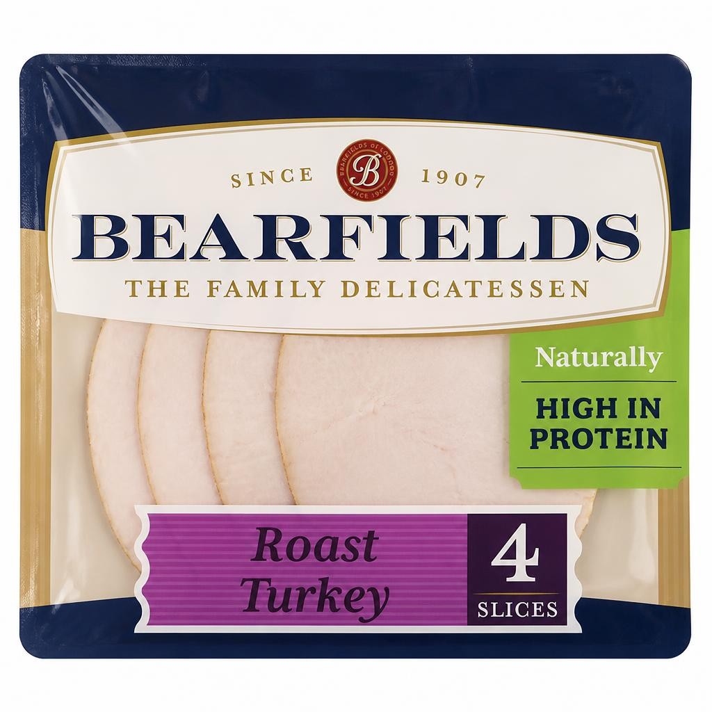 Bearfields Carved 4 Slices Roast Turkey 90g
