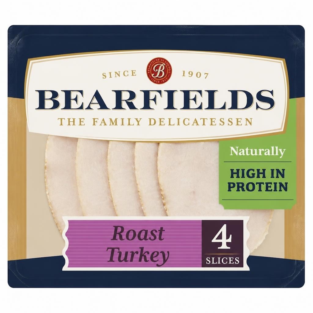 Bearfields Carved 4 Slices Roast Turkey 90g