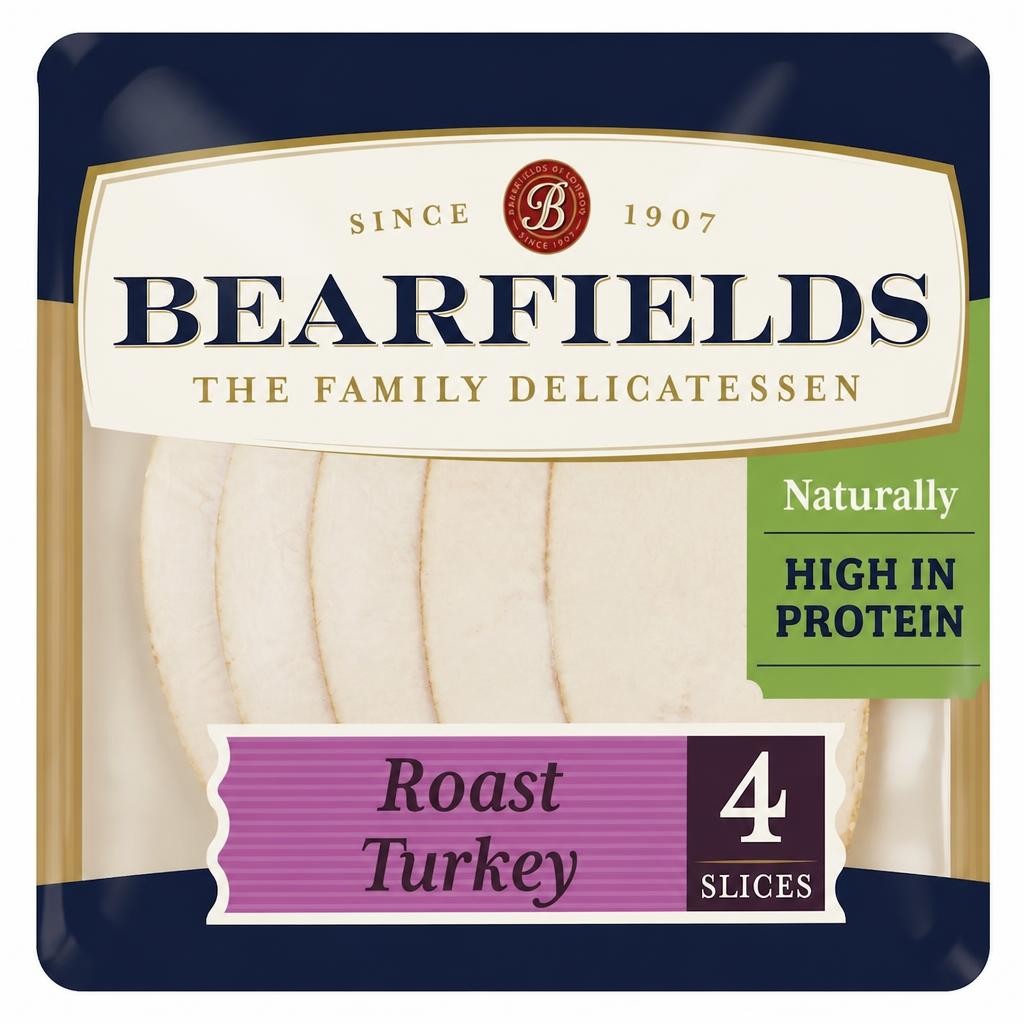 Bearfields Carved 4 Slices Roast Turkey 90g