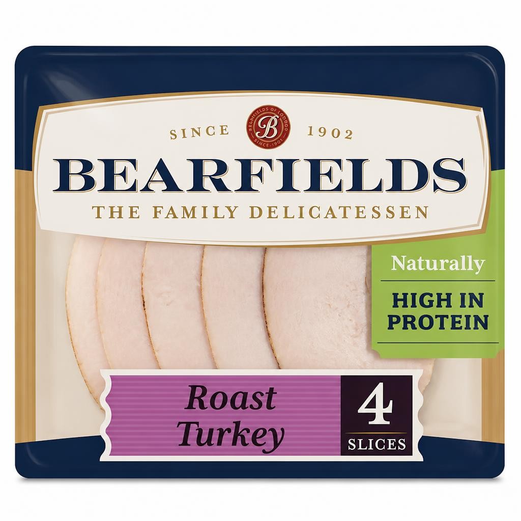 Bearfields Carved 4 Slices Roast Turkey 90g