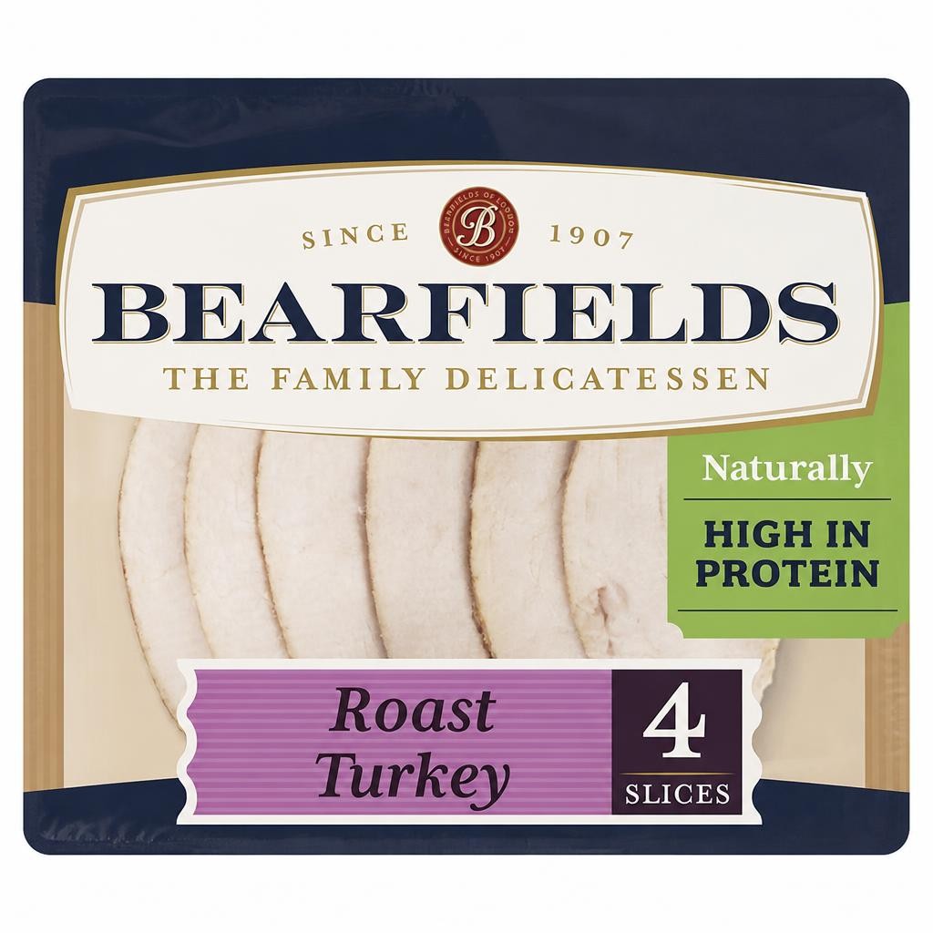 Bearfields Carved 4 Slices Roast Turkey 90g