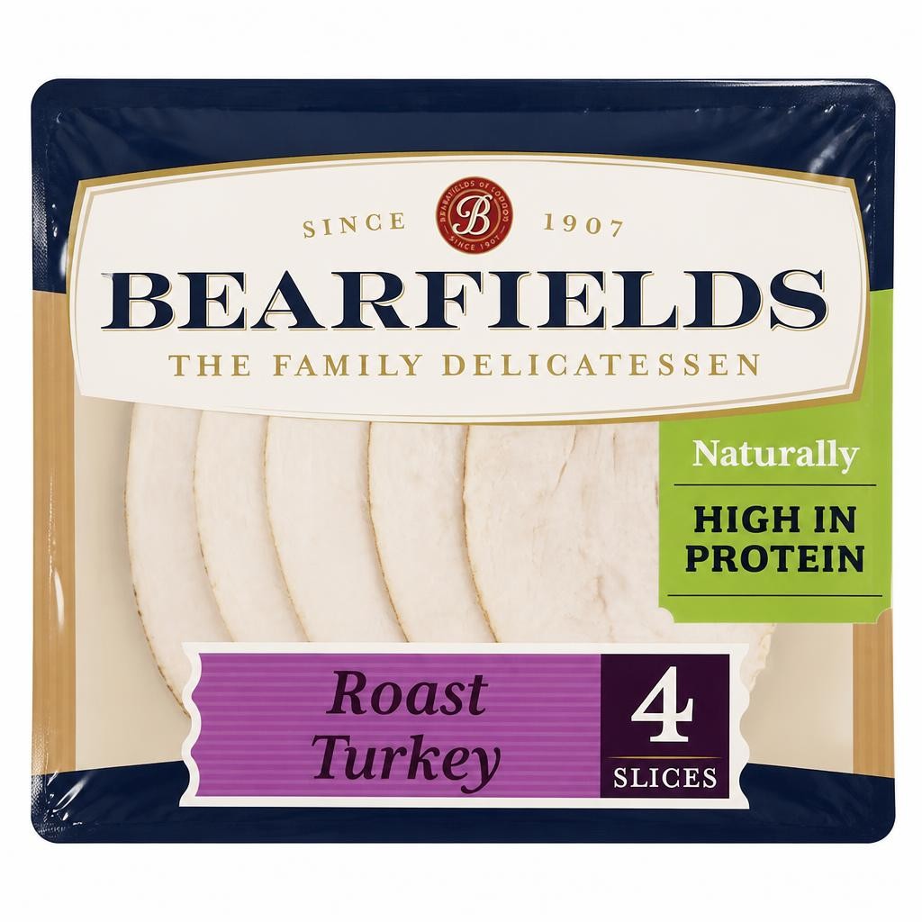 Bearfields Carved 4 Slices Roast Turkey 90g