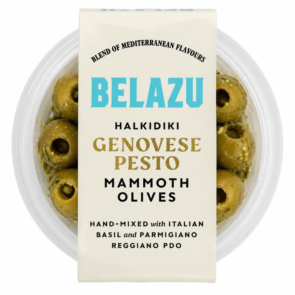 Belazu Halkidiki Genovese Pesto Mammoth Olives 140g