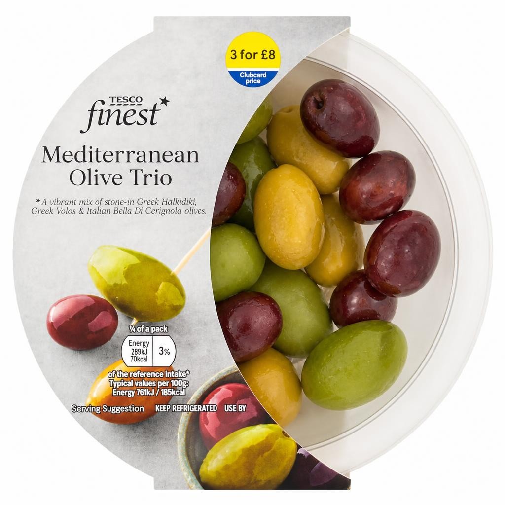 Tesco Finest Mediterranean Olive Trio 150g