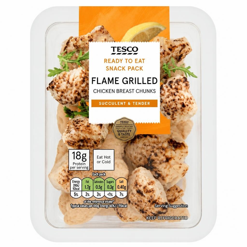 Tesco Flamegrilled Chicken Breast Chunks 80g